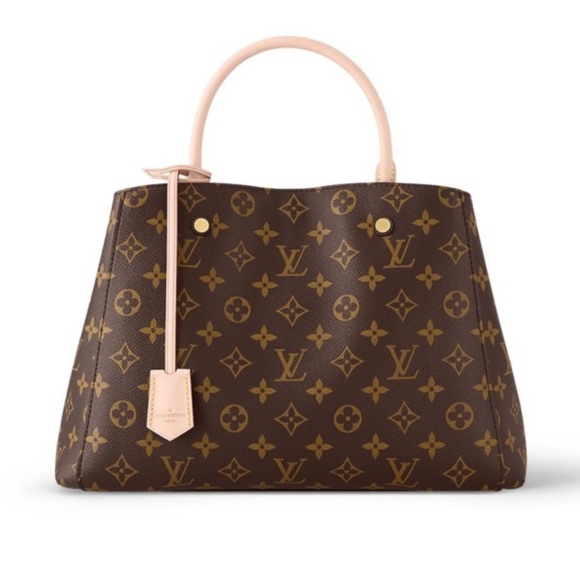 Louis Vuitton Montaigne GM Brown and Tan Monogram Tote with COA. - Picture 1 of 12
